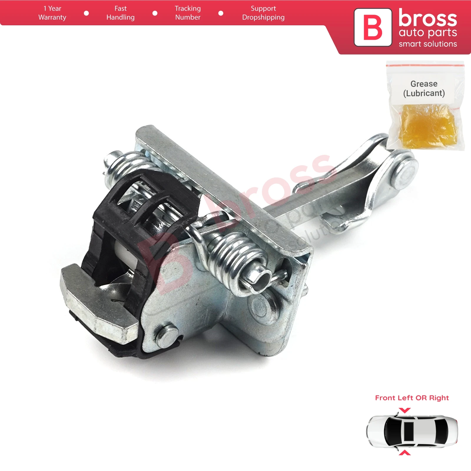 2X Door Check Strap Hinge Stopper Front For Citroen Berlingo Peugeot Tepe 9181P2 | UK