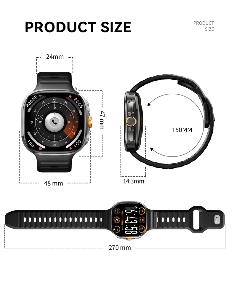 5G M99 Large Screen Smart Watch Play Games Support Phone Call BT Call Deepseek Youtube Tiktok 4G 5G SIM Card Watch