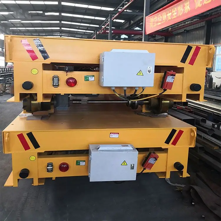 Battery Operated Motorized Electric Trackless Platform Production Line Billet Trolley Mold Transfer Cart
