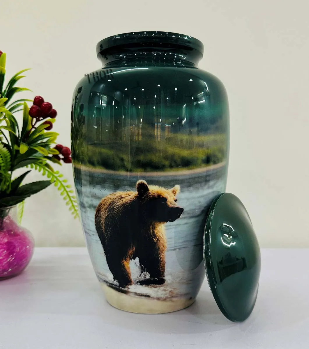 Funeral Cremation Urn for Funeral Bear Cremation Urns for Adult Ashes Men & Women  Cremation Urn for Home Vault or Niche 200 Ibs