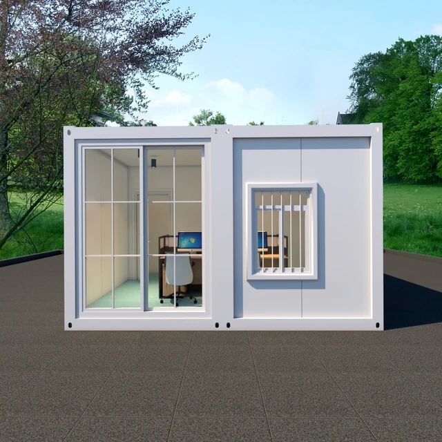 The Best and Cheapest detachable prefab modular flat pack container house 40 ft home cabin with bedroom from Chinese supplier