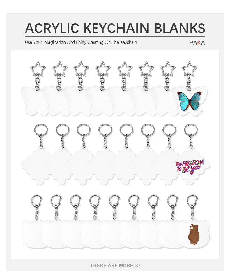 Paka Best Acrylic Blank Keychain Double Sided Sublresinon Clear Blanks