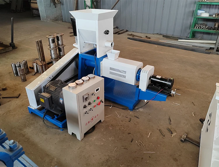 crumble pellet floating feed extruder process kibble machine for fish food