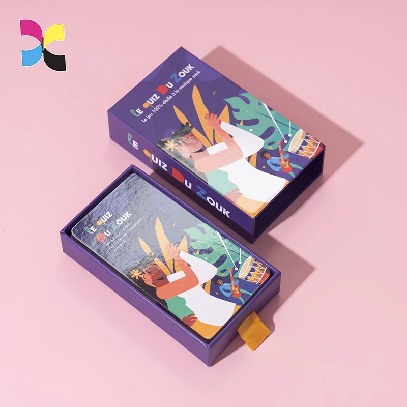 Printing Game Cards High Quality Cardboard Drawer Box Games Custom Playing Cards