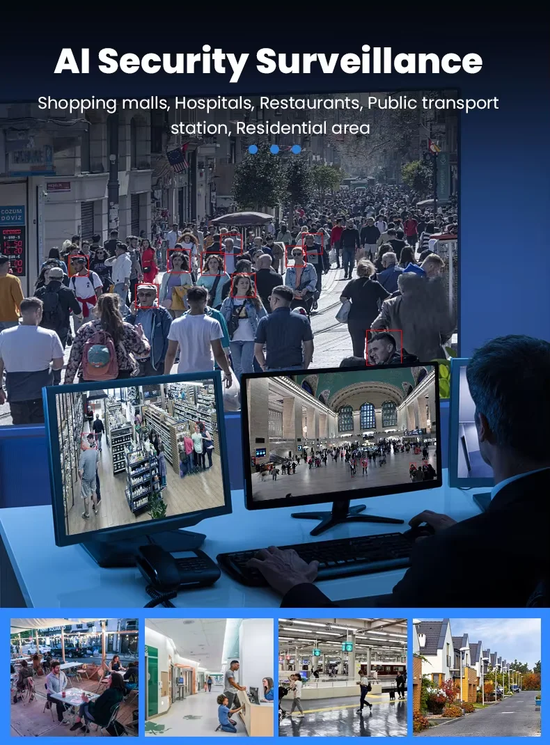 5MP 8MP Multi-Facial Recognition POE IP Camera for Attendance ...