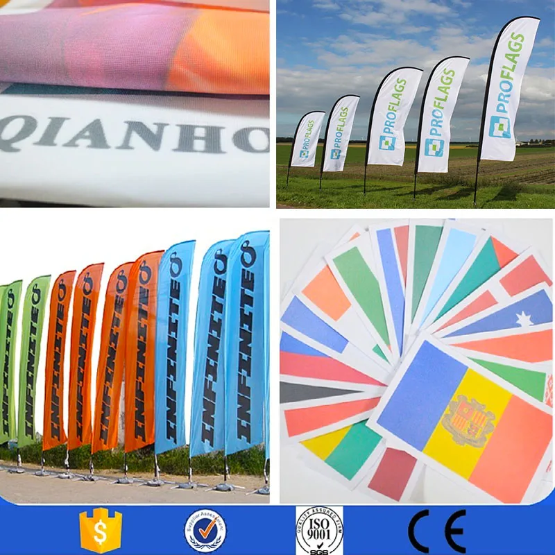 110gsm Outdoor Polyester Flag Fabric For Inkjet Printer Eco-solvent ...