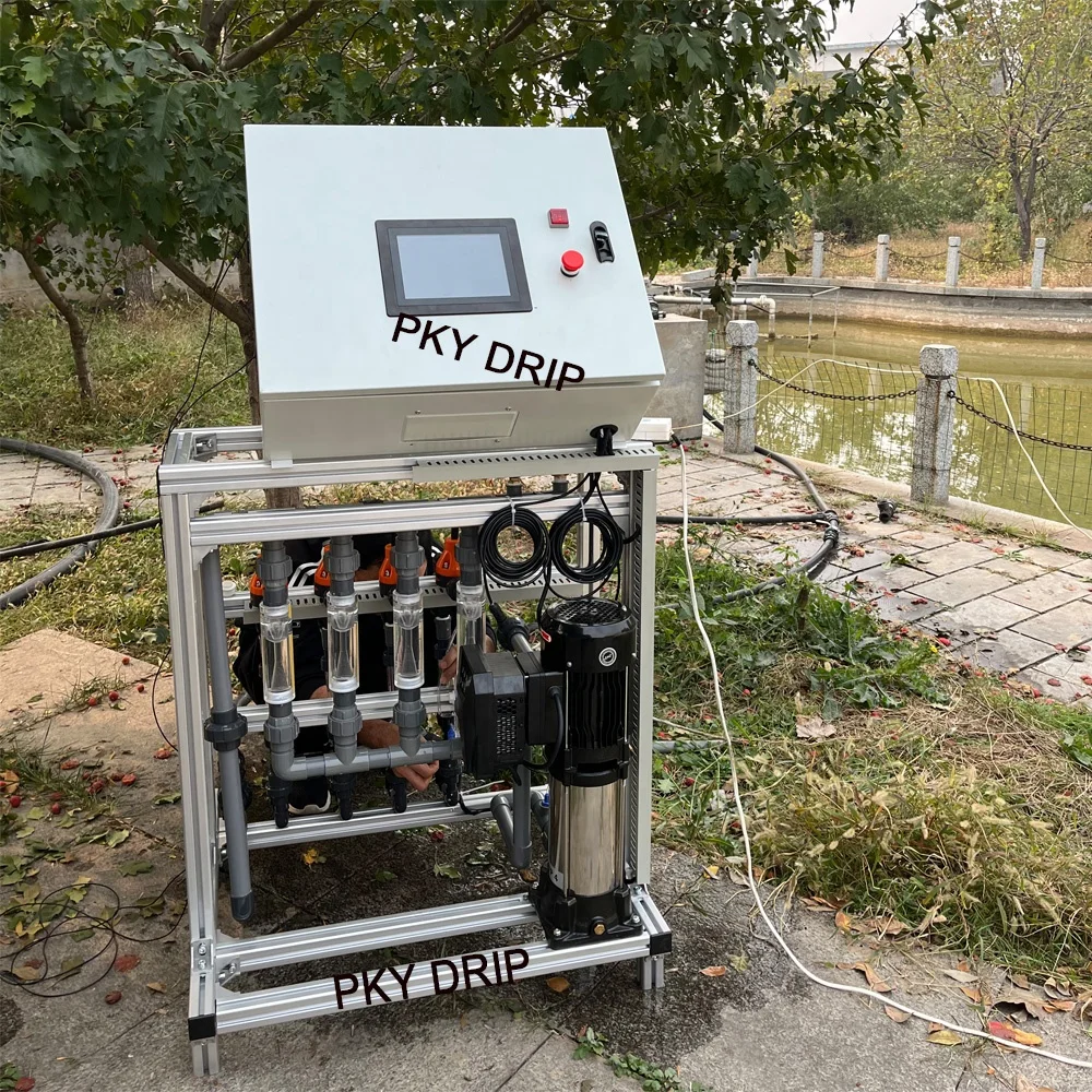PKYDRIP Smart Agriculture Fertigation System 1-8 Channels Remote Control Drip Irrigation Water Fertilizer Machine for Filed