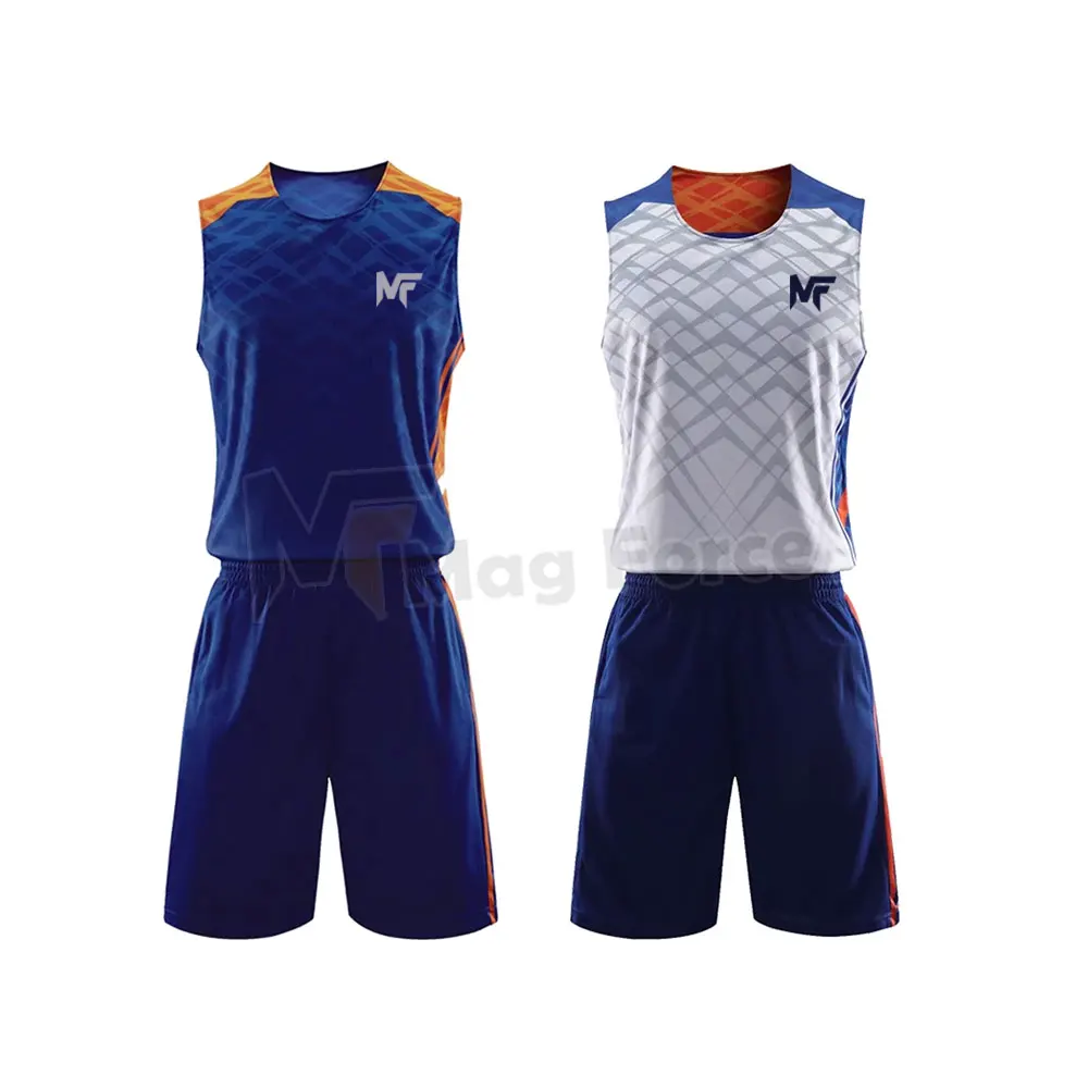 Customized Team Wear Basketball Uniform For Men Sublimation V Neck Club Training Basketball 5590