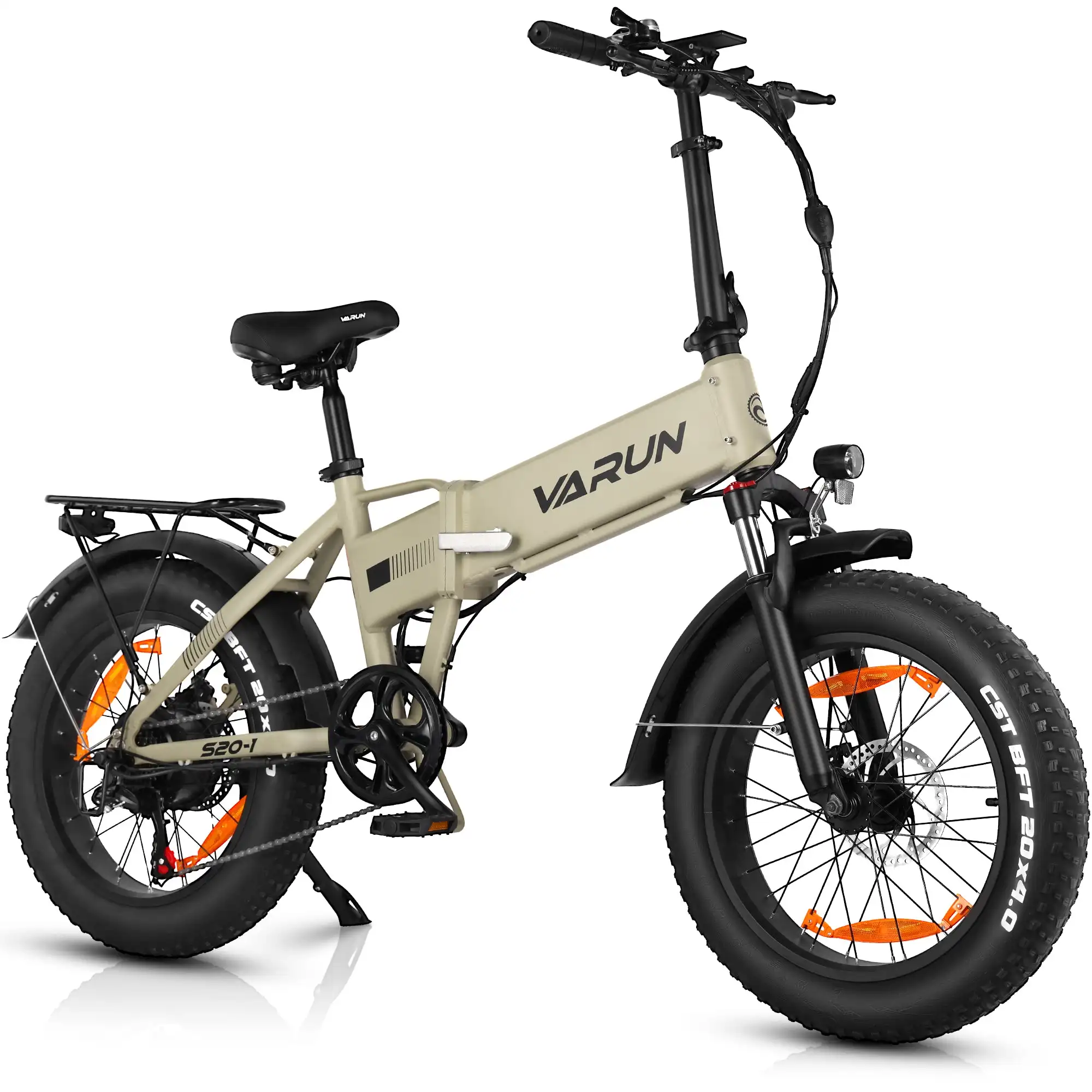 VARUN S20-1 Aluminum eBike 7-Speed 25km/h Folding Bike with Integrated Lithium Battery and Rear Hub Brushless Motor