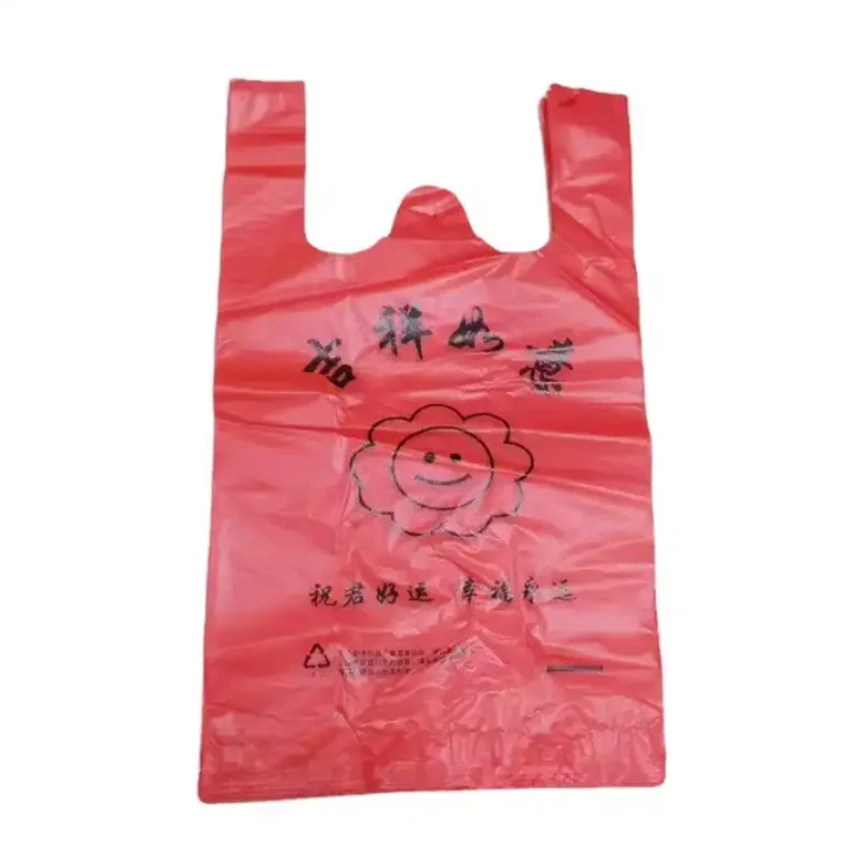 Hot Sale Transparent plastic restaurants custom takeaway bag with takeaway bags food packaging plastic customizable