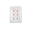 Six red stickers