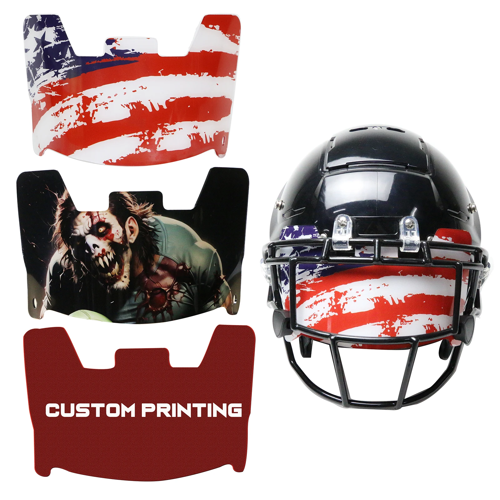 dark football helmet visor joker Classic Custom Buy from SLEEFS today Leek wearing the Joker visor