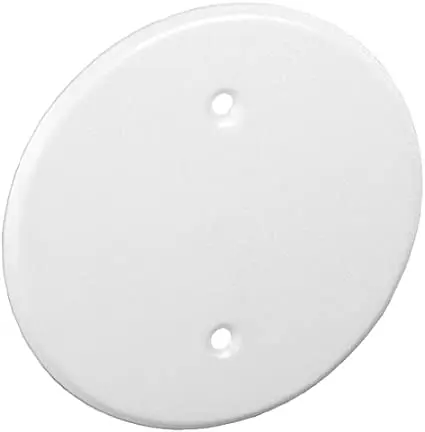 Ceiling Cover Plate Metal Flat Round Electrical Cover Blank Circle Wall Plate with Screws Ceiling Fan Box Cover