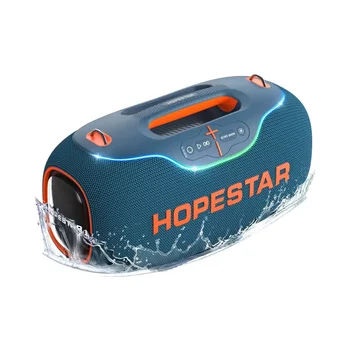 Hopestar A80 Portable Subwoofer Speaker High Quality Fashion Design LED TF Card AUX IPX6 Waterproof 350W Output