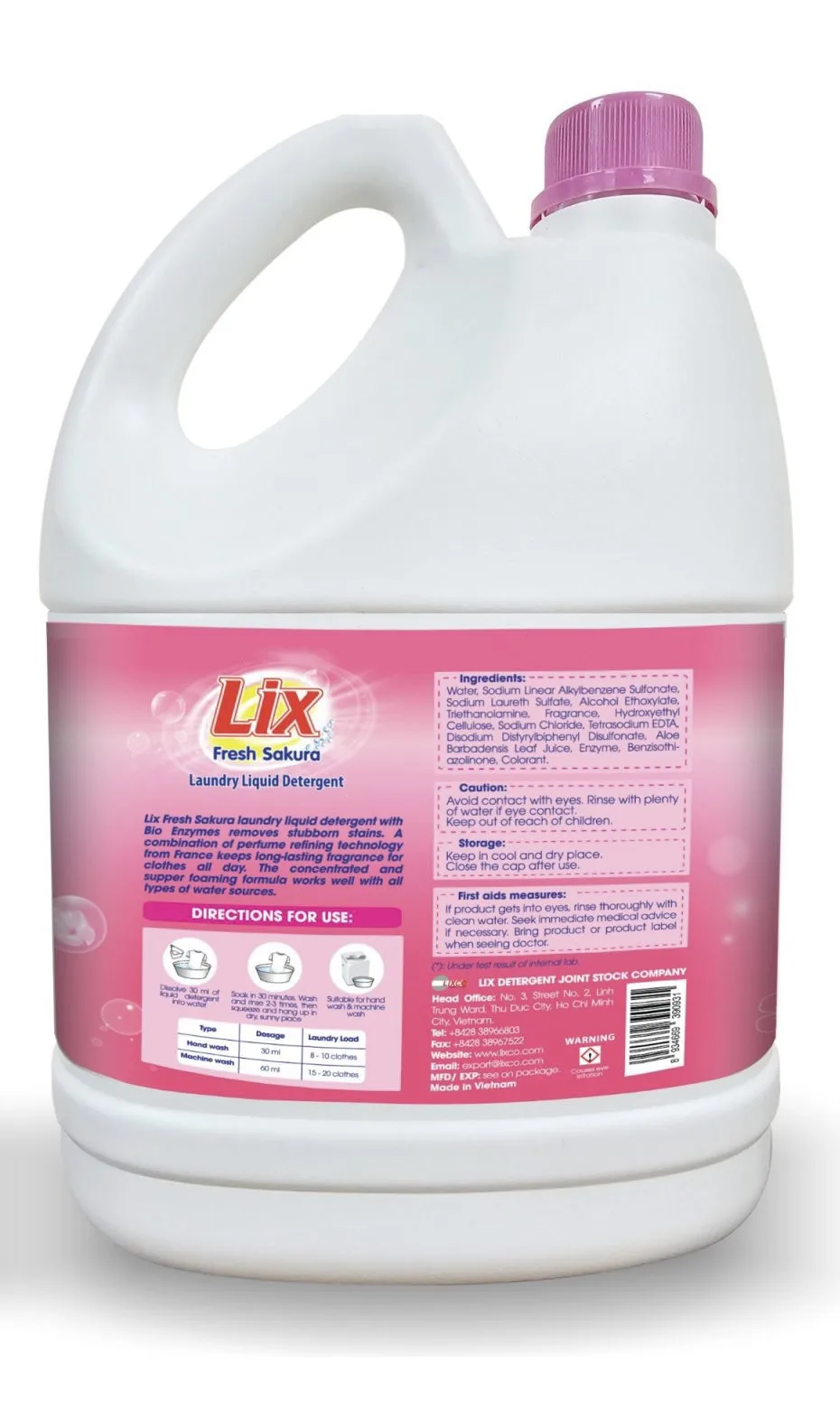 LIX 3KGピンクサクラ洗濯洗剤OEM液体石鹸40mlサシェプレミアム