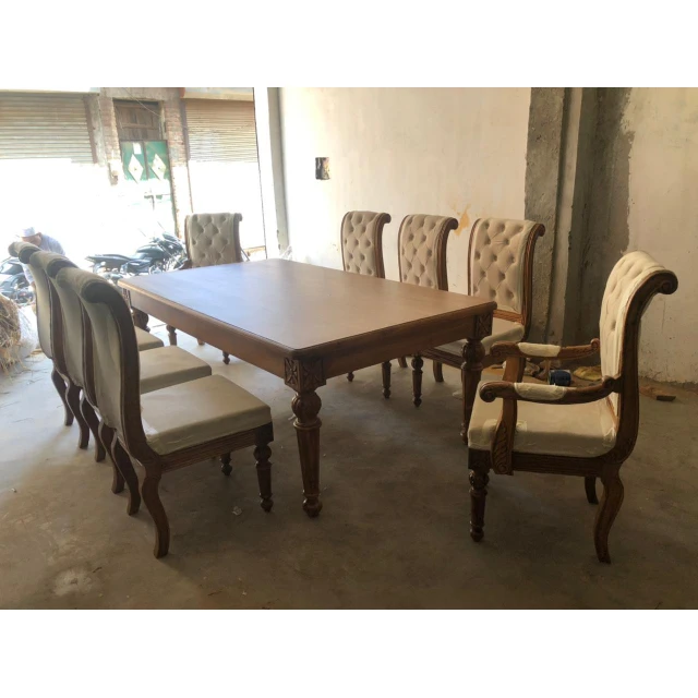 Luxury Wooden Standard 8 Seater Dining Table Set Home Decor 6 Seater