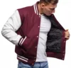maroon varsity jacket white sleeves