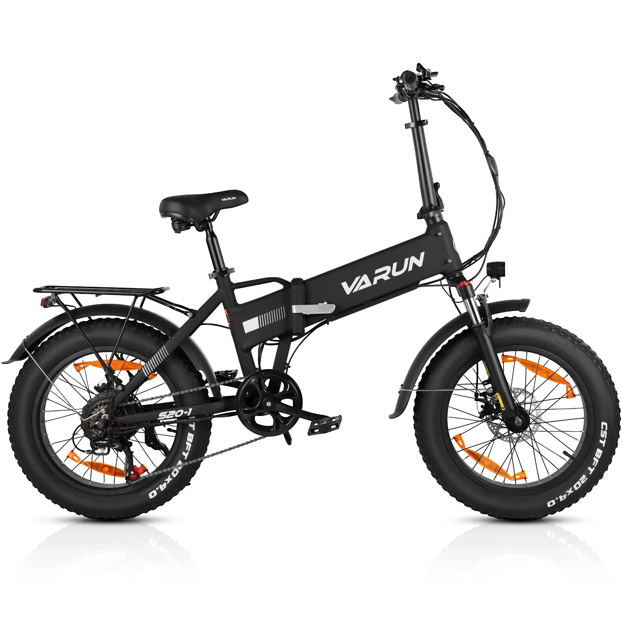 VARUN S20-1 Aluminum eBike 7-Speed 25km/h Folding Bike with Integrated Lithium Battery and Rear Hub Brushless Motor