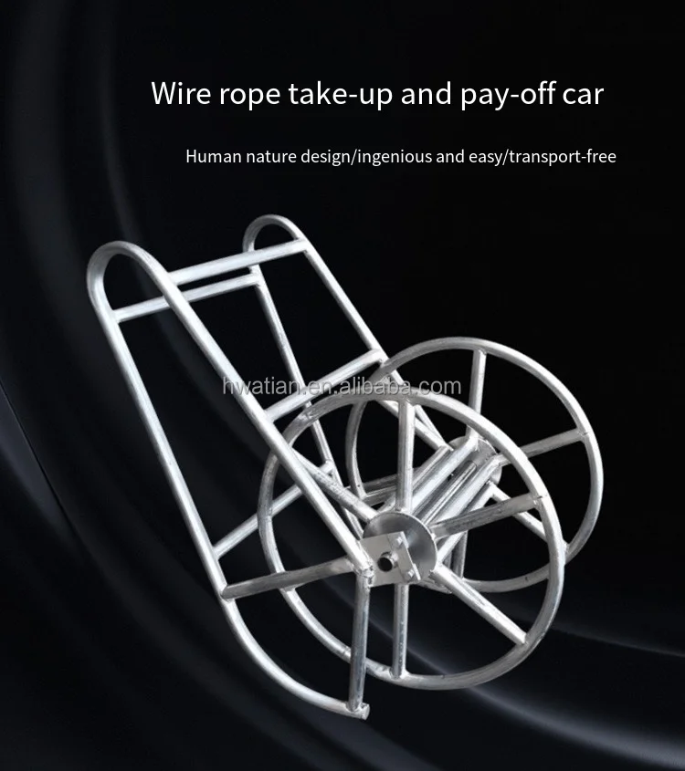 Mechanical Wire Rope Reel Stand Cable Drum Pay-off for Rope