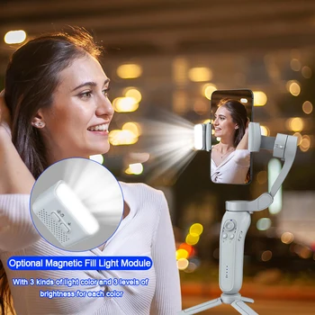Factory Price L7Bpro 3 Axis Handheld Foldable Gimbal Stabilizers for Mobile Phone with 360 Degree Tracking product image