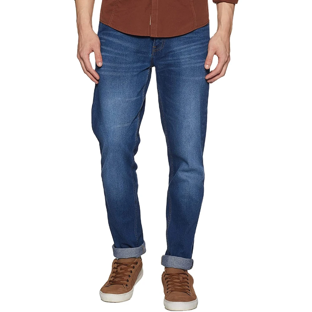 Jeans pour hommes Pantalon en denim Slim Straight Regular Fit Pantalon long Jean confortable pour hommes_voghion.com