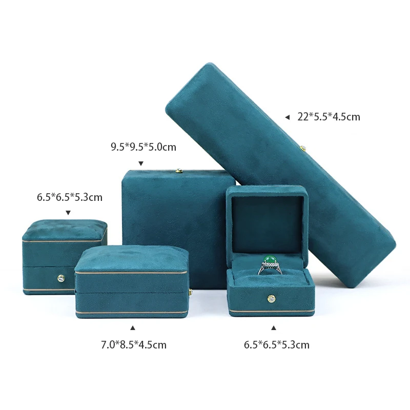 Crown Fillet Custom High Quality Blue pink White Pu Leather Jewelry Gift Box Ring Pendant Necklace Jewellery Packaging Boxes
