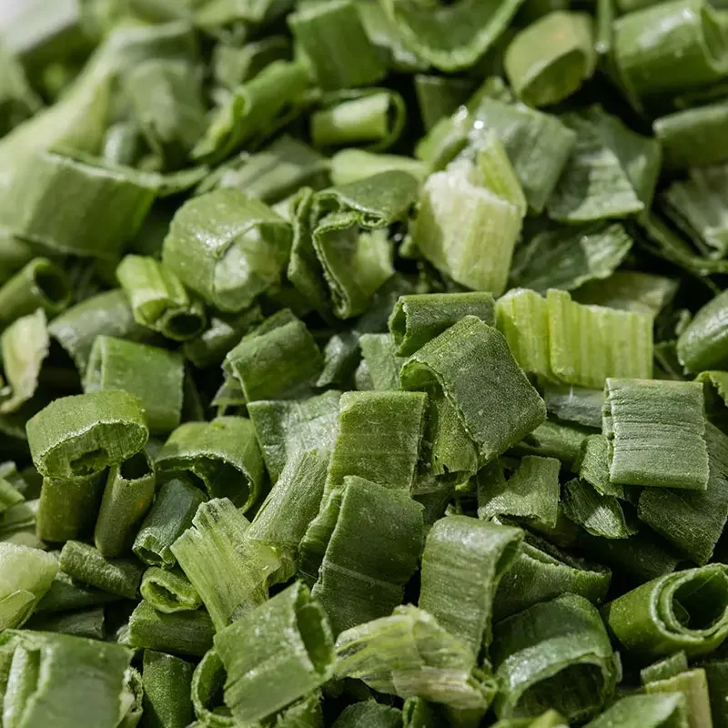 Vietnam New Crop High Quality All Green Onion Rings 5 mm Instant Noodles Ingredient Flakes air Dried Spring