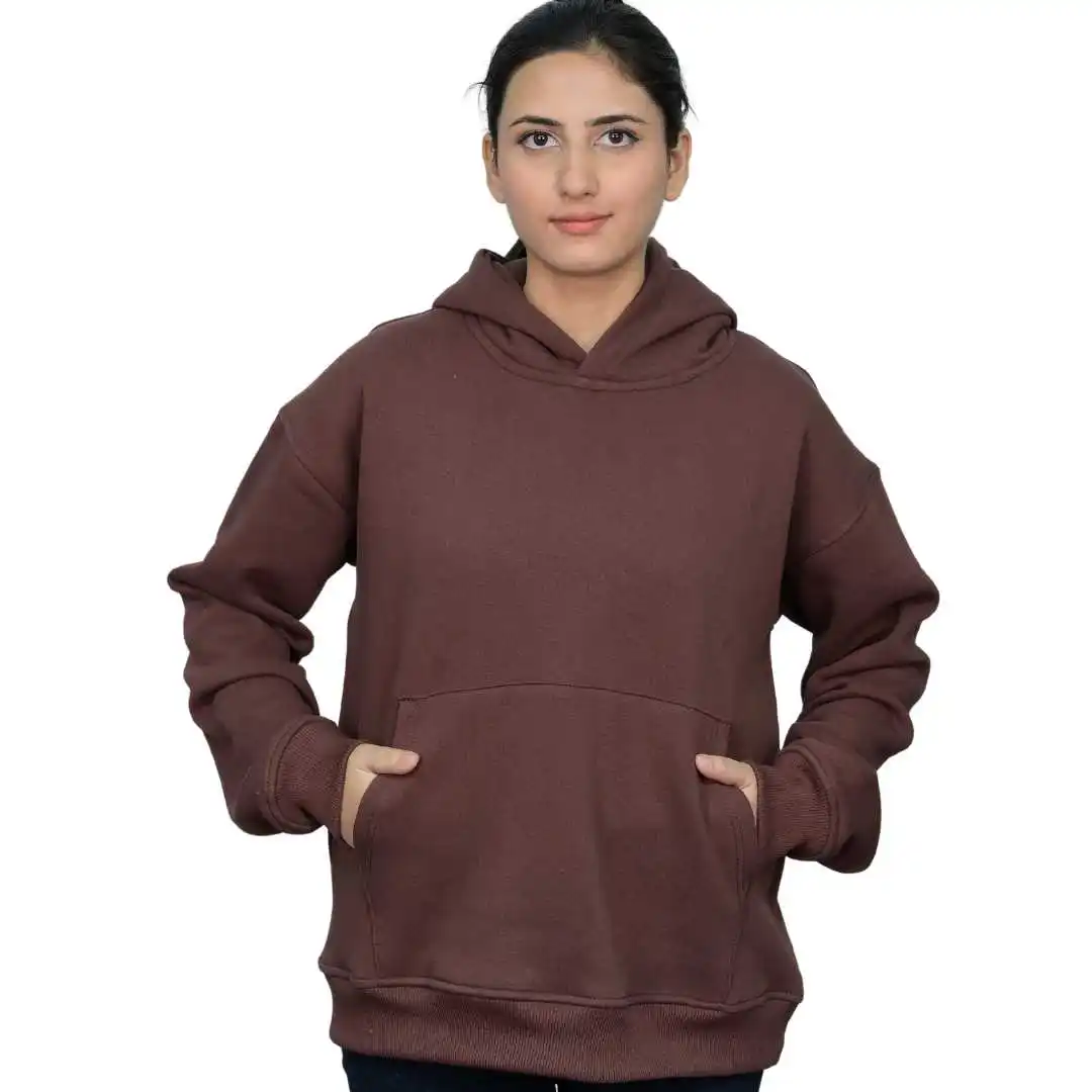 Womens Oversized Hoodie in Chocolate Brown Cozy Soft Long Sleeve Pullover  Sweatshirt for Casual Streetwear or Loungewear