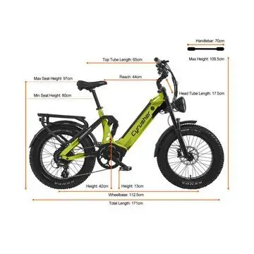 DOTMALL 250W 52V20Ah All-Terrain Electric Mountain Bike Cyrauser Kommoda Pro E-Bike
