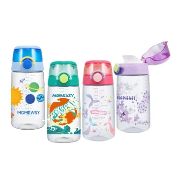 New Wholesale Non-spill 420ml Kids Water Bottle Bpa Free Baby Cup Portable For Kids With Hidden Handle
