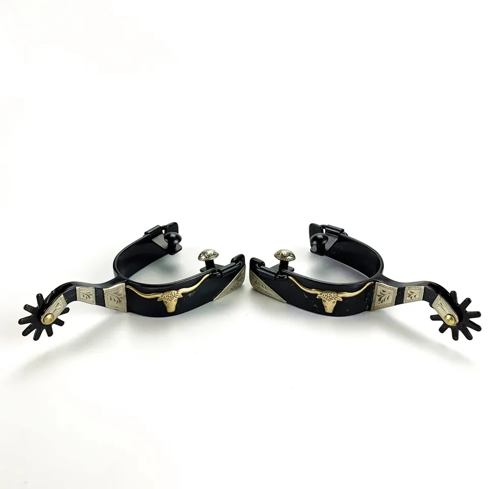 Western Horse Spurs Stainless Steel Boot Spurs Stainless Steel English