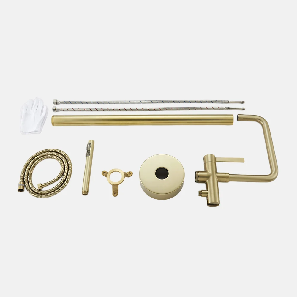 Bathroom brass Rainfall Shower System Wall Mount Shower Set Shower Mixer Faucet Set