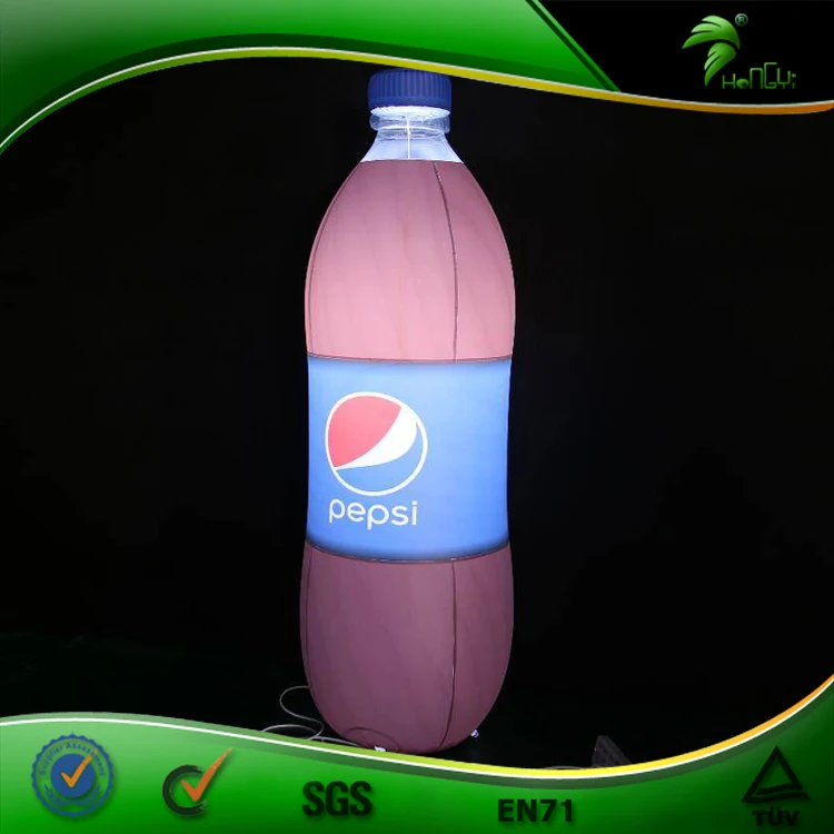 Hongyi Custom Inflatable LED Pepsi Cola Bottle  Giant  Bottle for Advertising