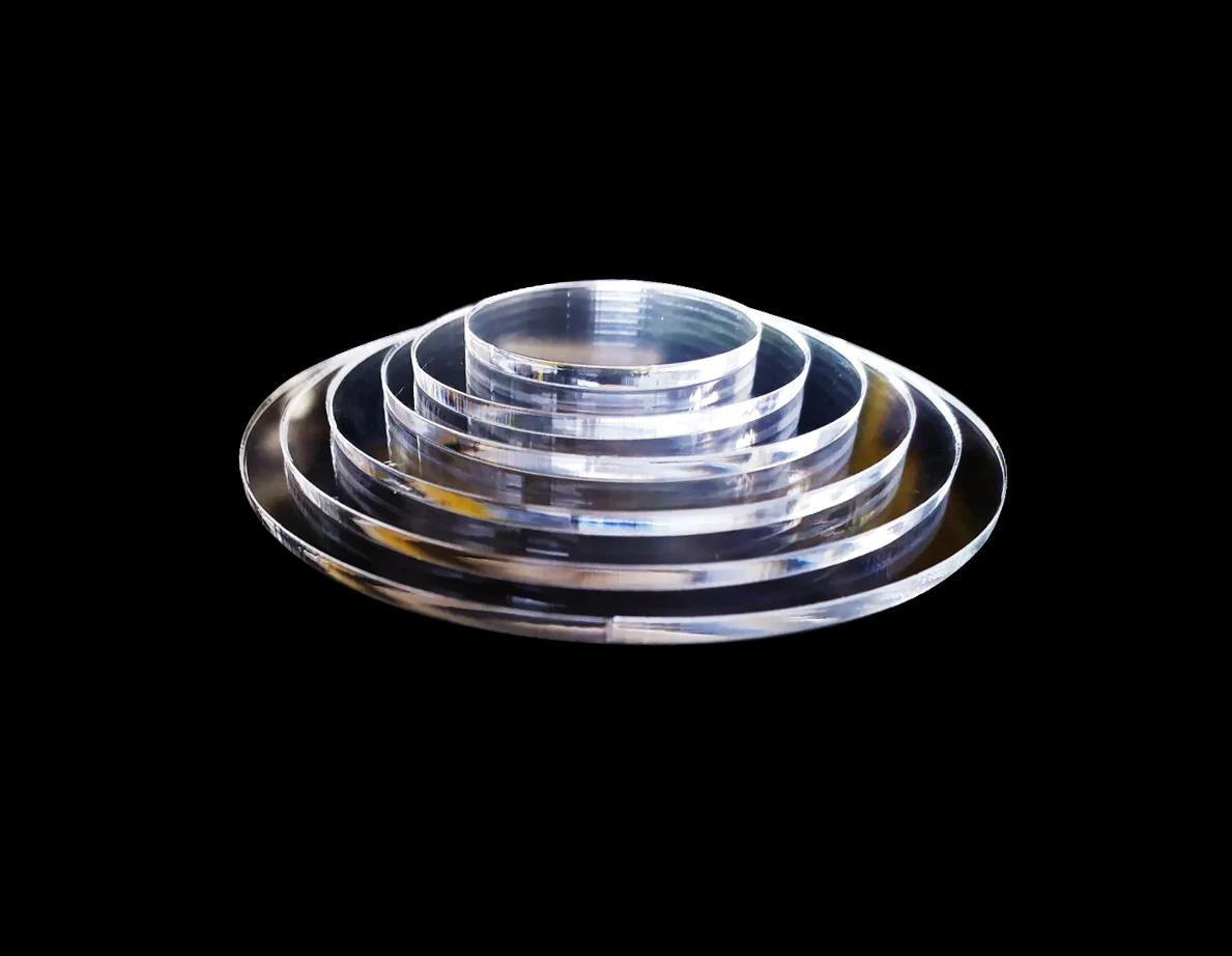 1/8 Inch Thick 12 Inch Diameter Clear Plexiglass Sheets Circle Blanks