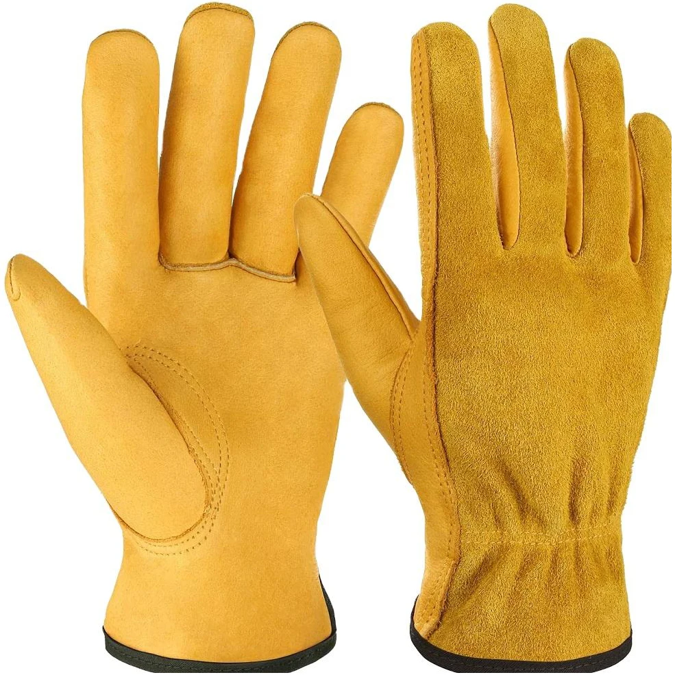 Hand Work Safety Split Leather Working Gloves Driver Gloves
