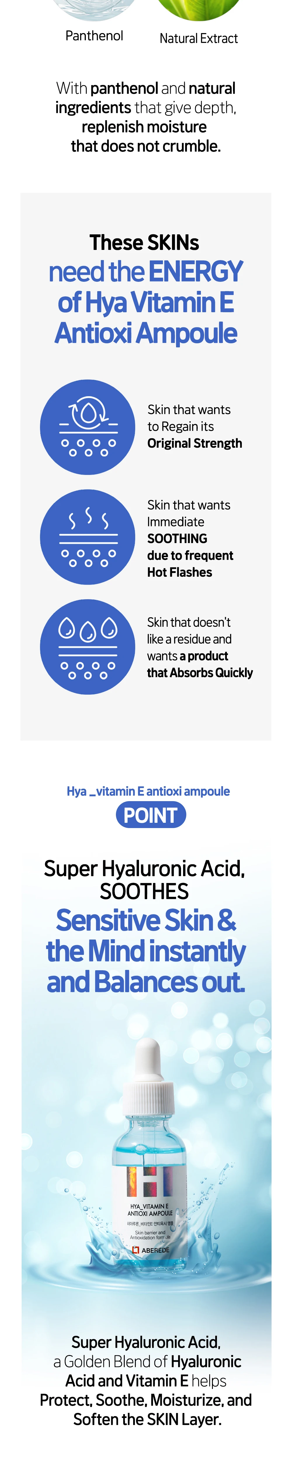 Aberede Hya_vitamin E Antioxi Ampoule Irritated Skin And Sensitive Skin