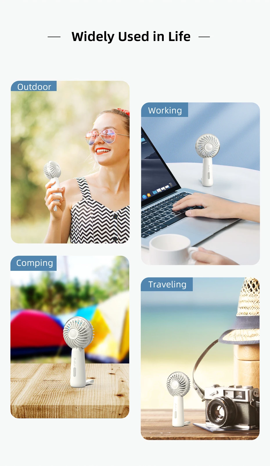 Vyvylabs VKL01 1200mAh Babbit Handheld Mini Fan description image 5