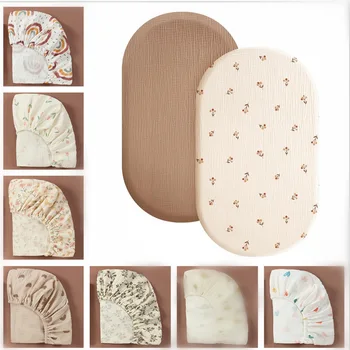 100% Cotton Baby Bassinet Sheets Fitted Bed Cover for Baby Girl and Boy