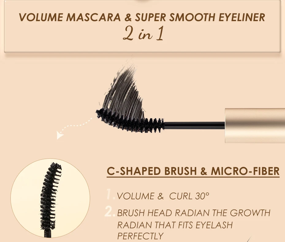 Focallure Fa160 Double Side 2 In 1 Mascara And Eyeliner Cosmetic