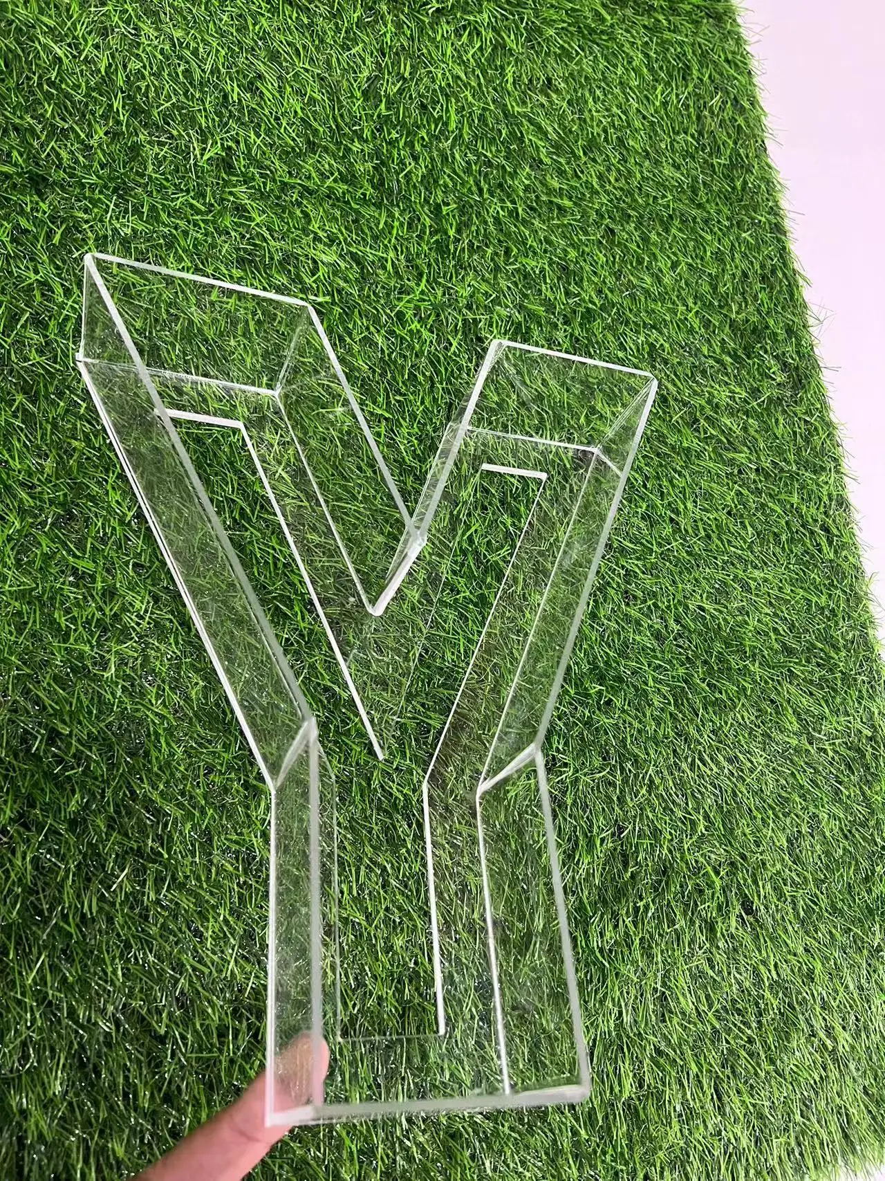 BOYANG Source Factory High-end 3mm Transparent Acrylic Hot Bending Process Hollow Carving Letters for Office Home Decoration