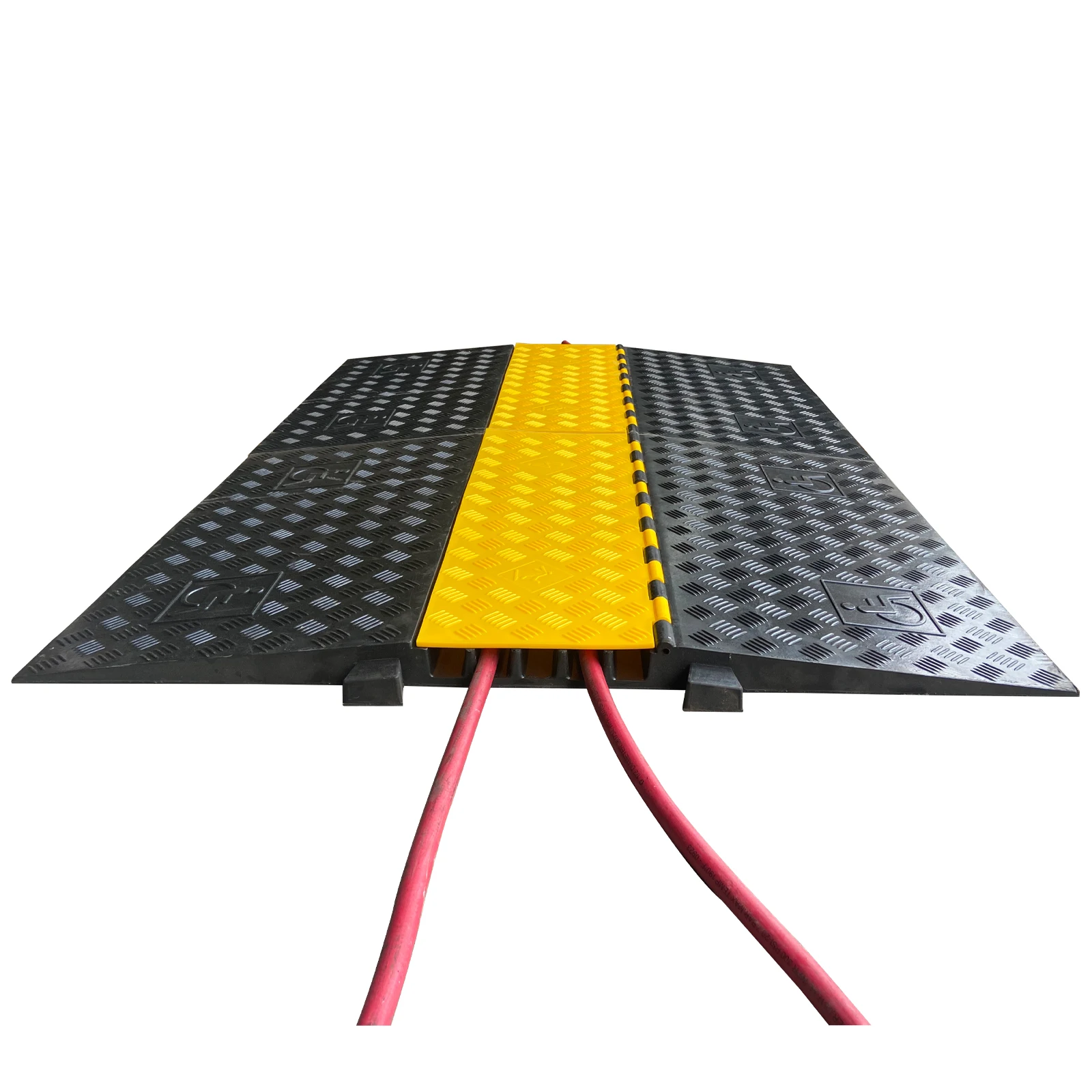 ADA Compliant Rubber Cable Protector 5 Channel Wheelchair Ramp for Events Indoor and Outdoor manufacture