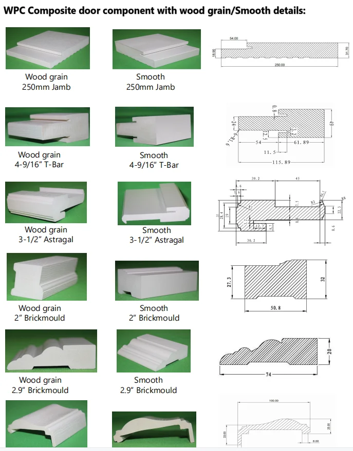 Primed Pvc Casing Door Brickmould Decorative Window Door Casing
