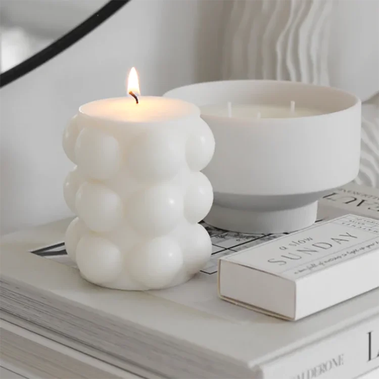 product european custom bubble jar handmade empty ceramic vessel for candlestick holder for candle making wholesale-3