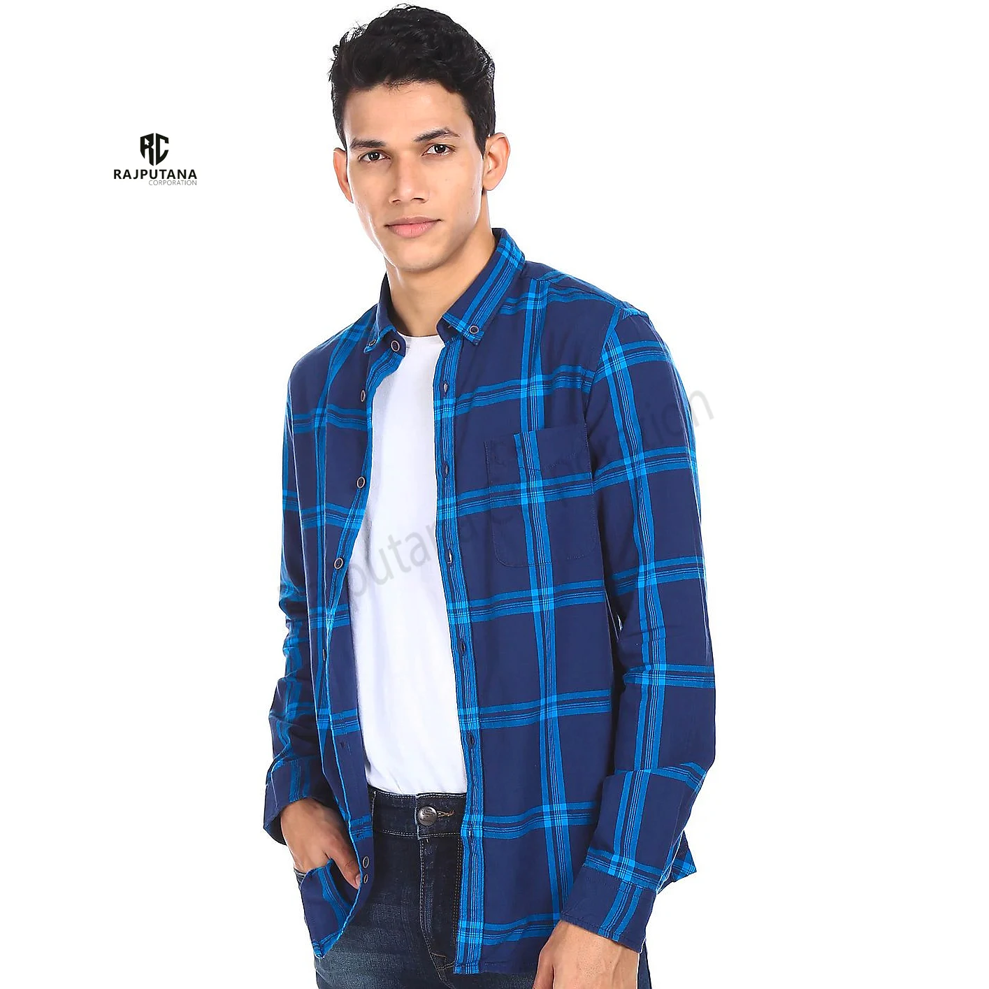 Camisa De Franela Informal A Cuadros Para Hombre,Camisa De Tela Tejida De  Algodón De Alta Calidad,Informal - Buy De Los Hombres | Camisa De Franela  Para Los Hombres | Los Hombres Camisetas