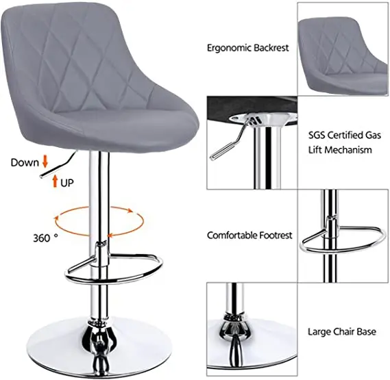 Хит продаж, роскошная барная мебель, Поворотная стойка, барный стул, стулья для кухни, барные стулья для продажи