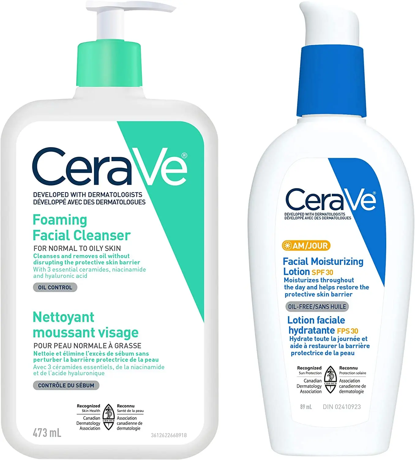 Cerave Moisturizing Lotion Cream/ Cerave Hydrating Facial Cleanser ...