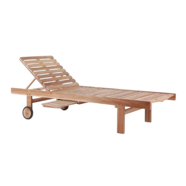 sun lounger teak wood sim