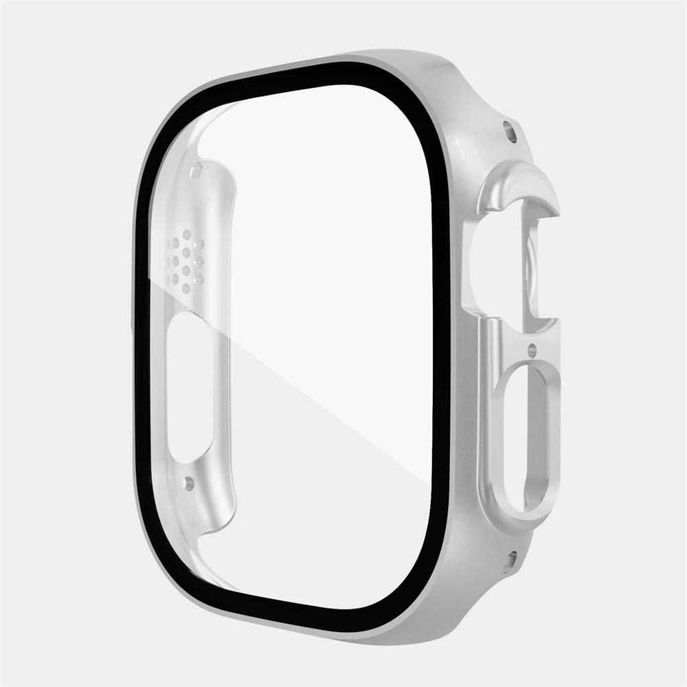 for Apple Watch Screen Protector Case for iWatch Ultra Protective Cover Tempered Glass Film PC Bumper Case for Apple Watch Ultra