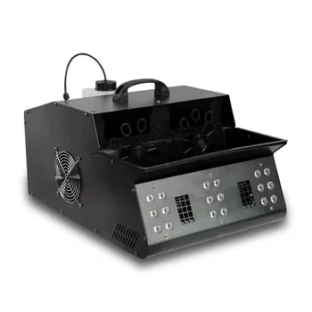 Stage Fog Bubble Machine 18 * 3in1 RGB LED Automatic Dmx 512 Led Smoke Bubble Machine With Wireless Remote Smoke Machine