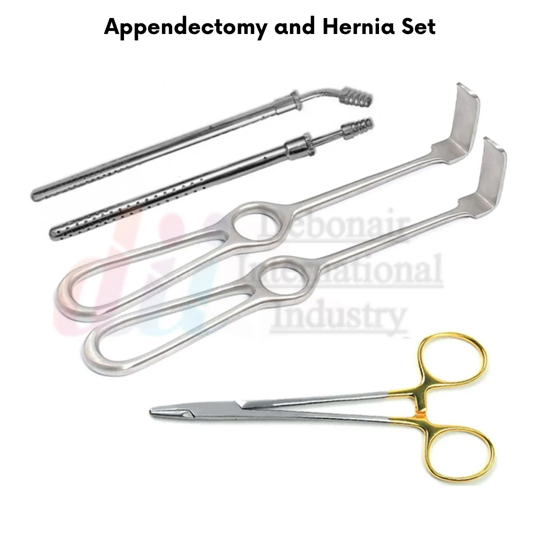 38 Pcs Manual Reusable Stainless Steel Appendectomy Hernia Set-General ...